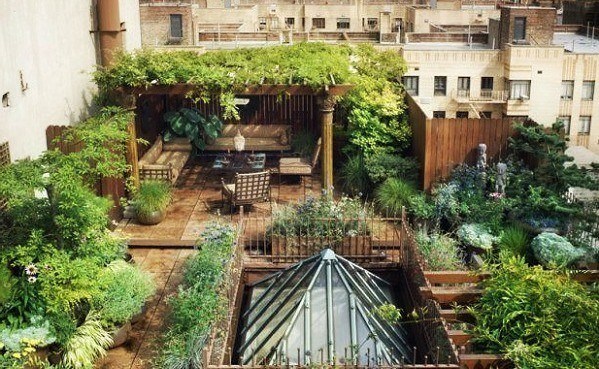 Huerto en una terraza